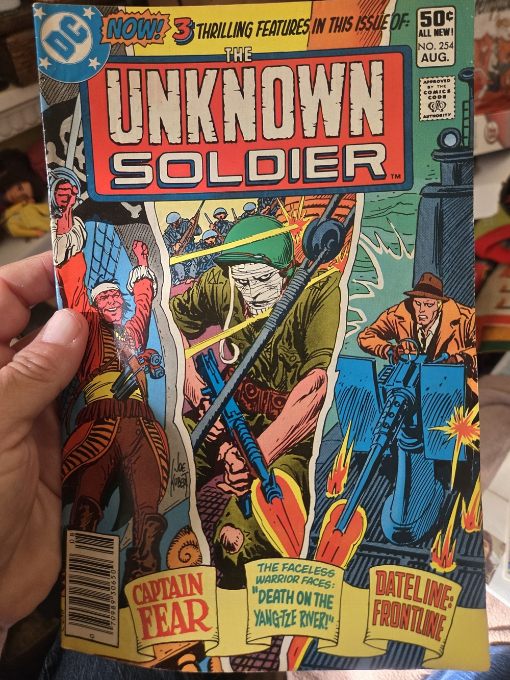 DC The Unknown Soldier Comic Cover in Red, Green, Blue